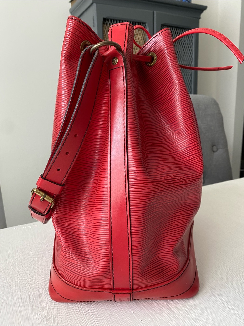 Louis Vuitton Red Epi Leather Noe GM Like New with COA 1992 Pristine Condition - Picture 5 of 16